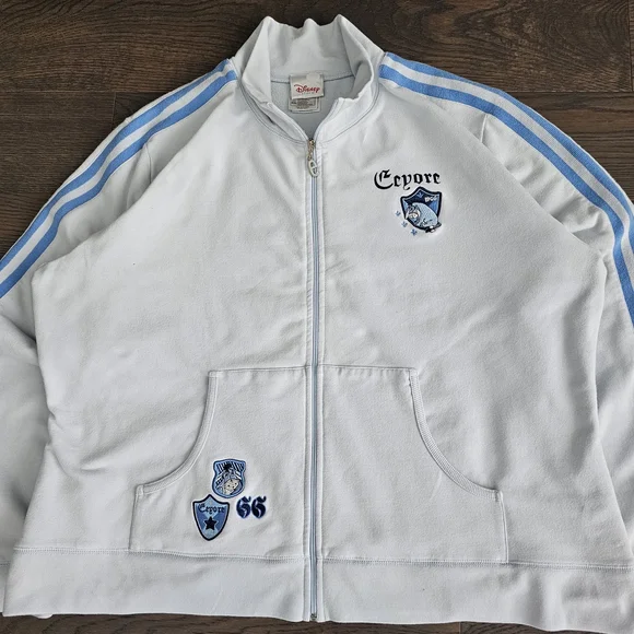 Vintage Y2K Disney Store Eeyore Track Jacket Full-Zip Sweatshirt - Picture 7 of 7